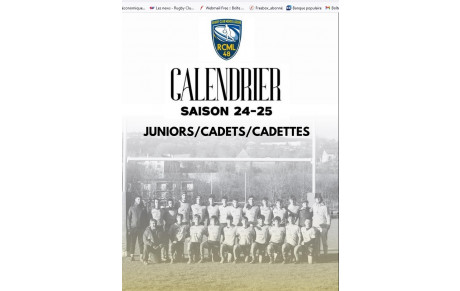 calendrierdes matchs  cadets-juniors-cadettes